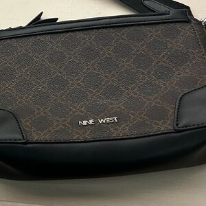 Nine West Black and Gray Handbag-NEW!😀😀Double Zip Crossbody